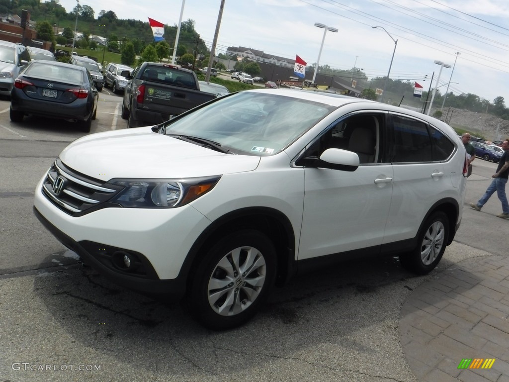 2013 CR-V EX AWD - White Diamond Pearl / Beige photo #6