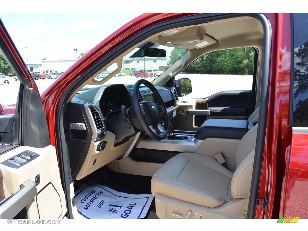 2016 F150 Lariat SuperCrew 4x4 - Ruby Red / Medium Light Camel photo #16