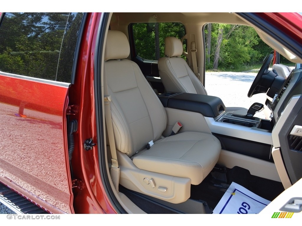 2016 F150 Lariat SuperCrew 4x4 - Ruby Red / Medium Light Camel photo #25