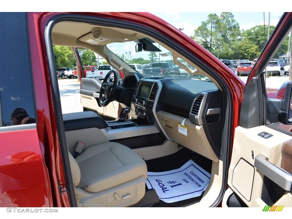2016 F150 Lariat SuperCrew 4x4 - Ruby Red / Medium Light Camel photo #26