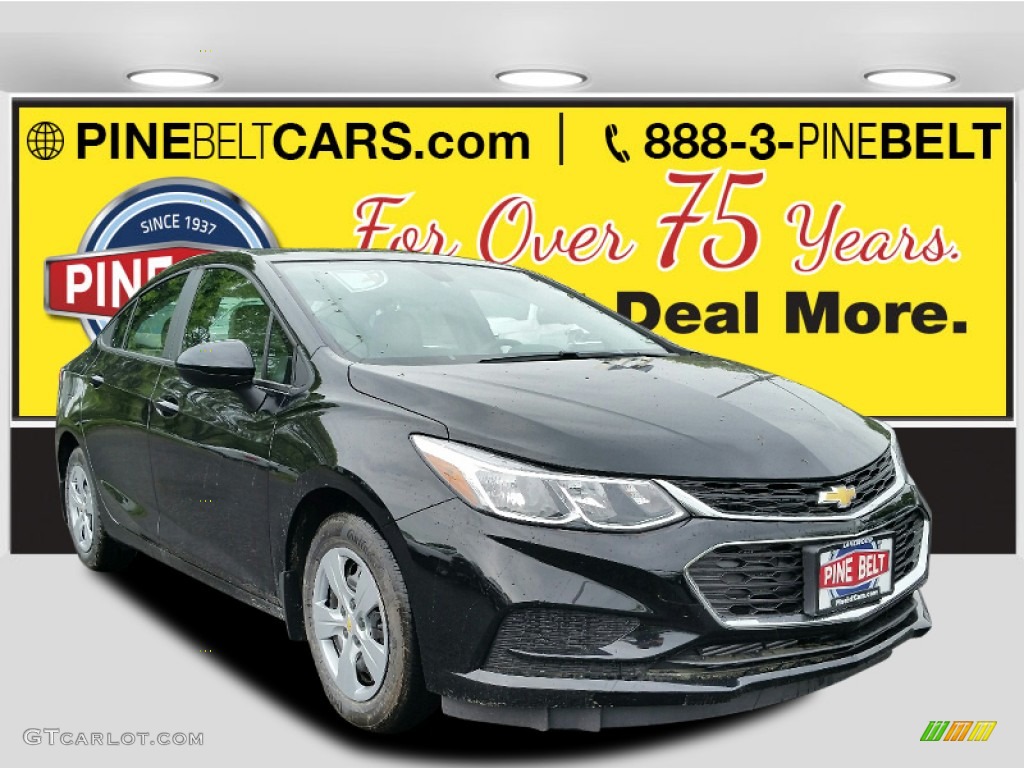 2016 Cruze LS Sedan - Mosaic Black Metallic / Jet Black photo #1