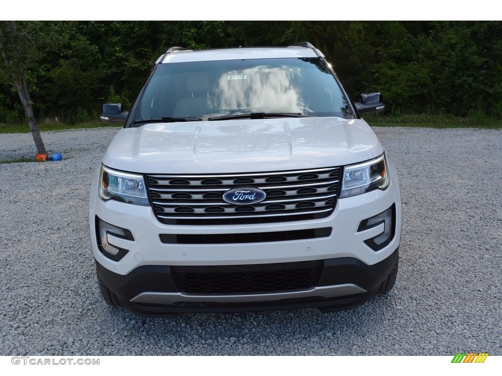 2016 Explorer XLT 4WD - White Platinum Metallic Tri-Coat / Medium Light Camel photo #10