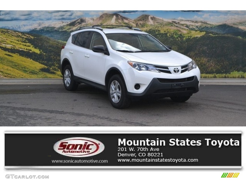 2013 RAV4 LE AWD - Super White / Beige photo #1