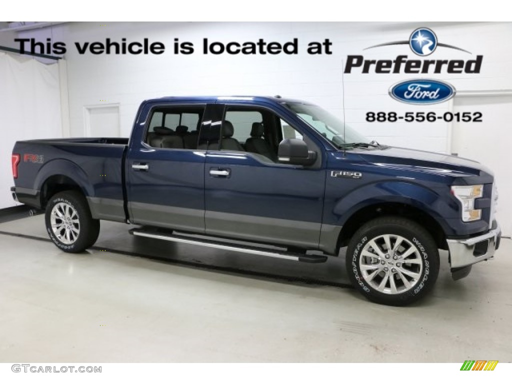 2016 F150 XLT SuperCrew 4x4 - Blue Jeans / Medium Earth Gray photo #1