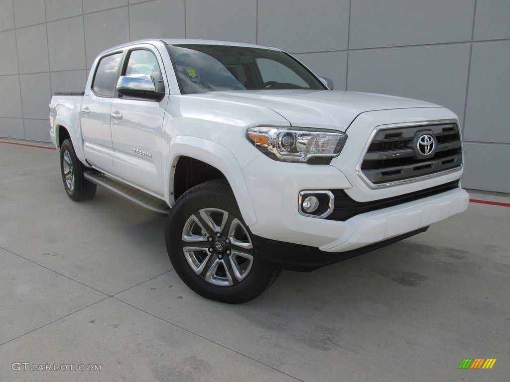 2016 Tacoma Limited Double Cab 4x4 - Super White / Limited Hickory photo #2
