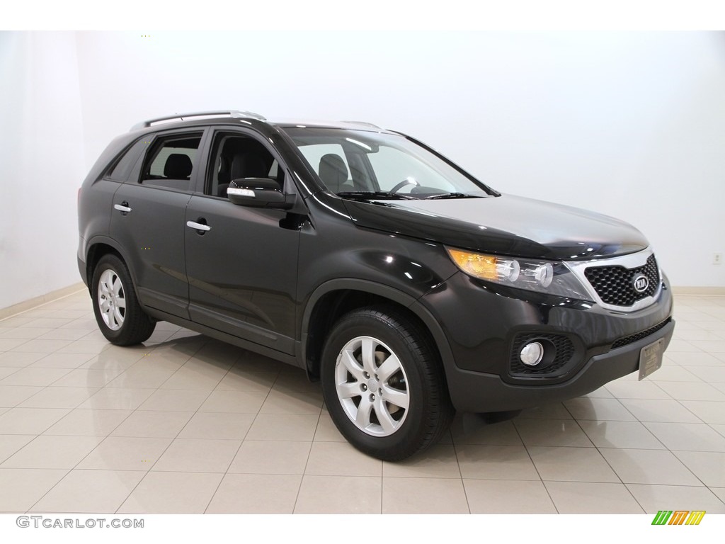 2013 Sorento LX - Ebony Black / Black photo #1