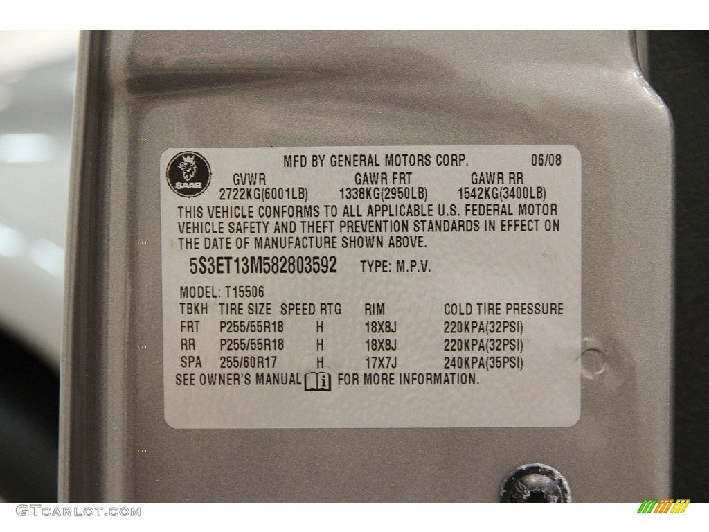 2008 9-7X 5.3i - Graphite Gray Metallic / Carbon Black photo #21