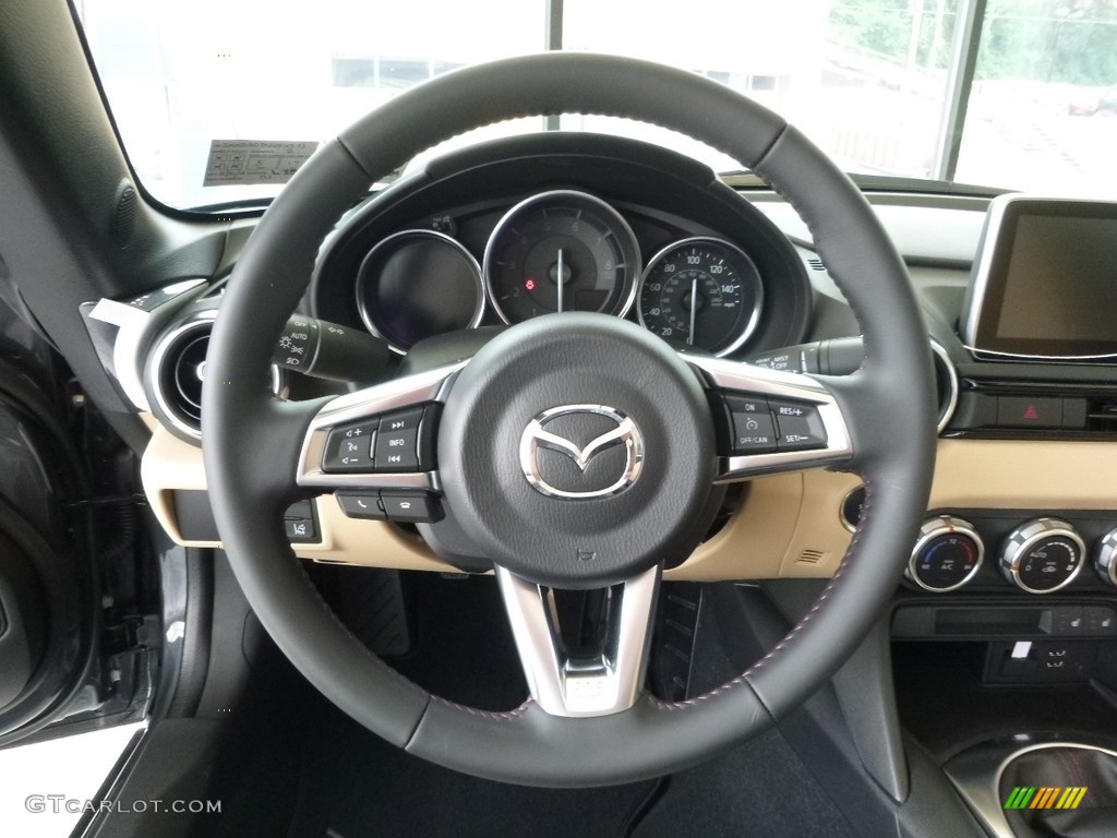 2016 Mazda MX-5 Miata Grand Touring Roadster Sport Tan Steering Wheel Photo #113262844