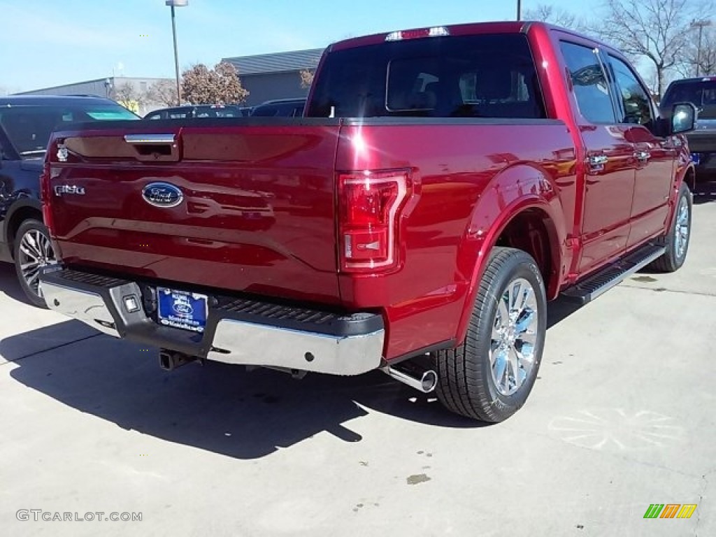 2016 F150 Lariat SuperCrew - Ruby Red / Medium Light Camel photo #22