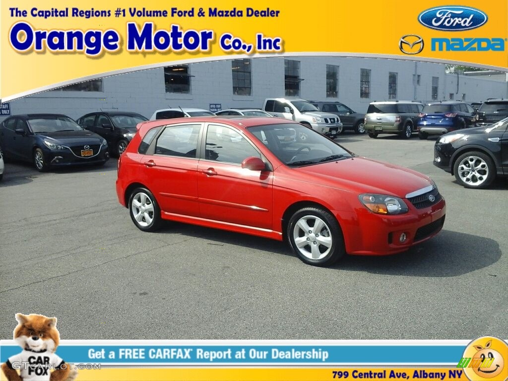 Classic Red Kia Spectra