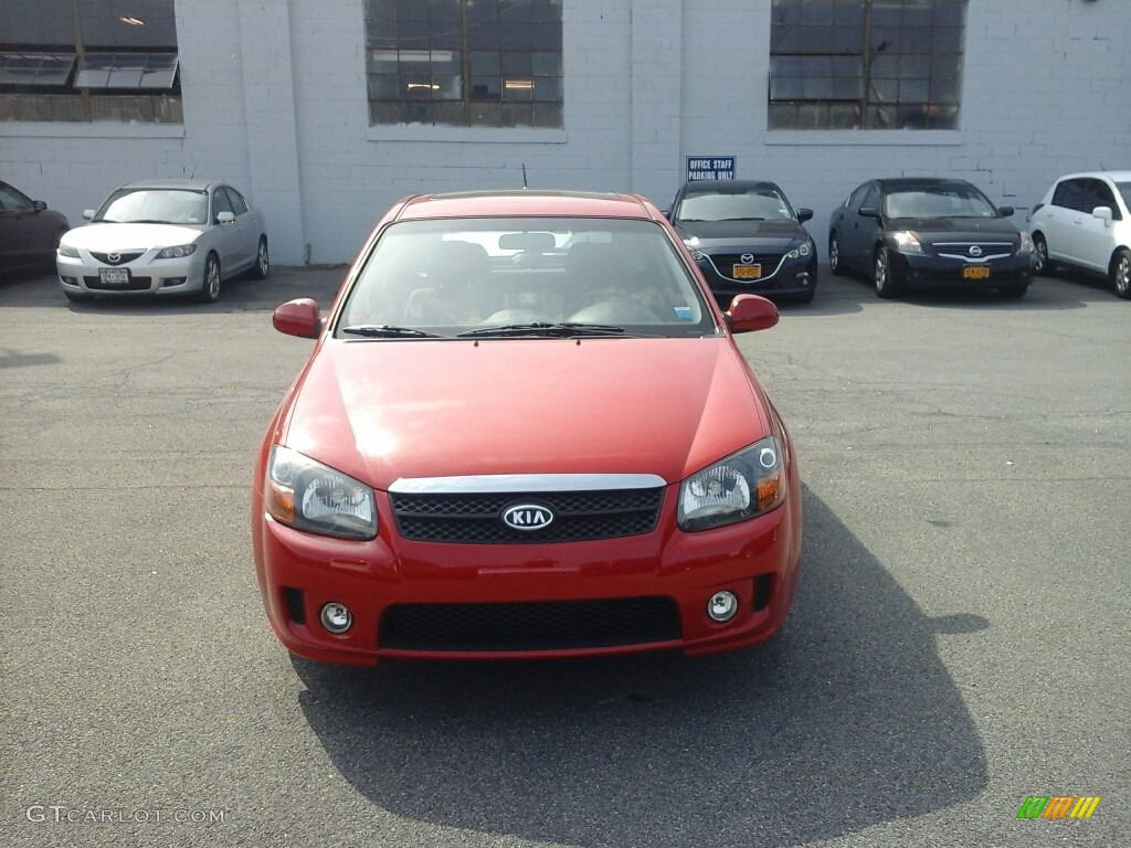 2008 Spectra 5 SX Wagon - Classic Red / Black photo #2