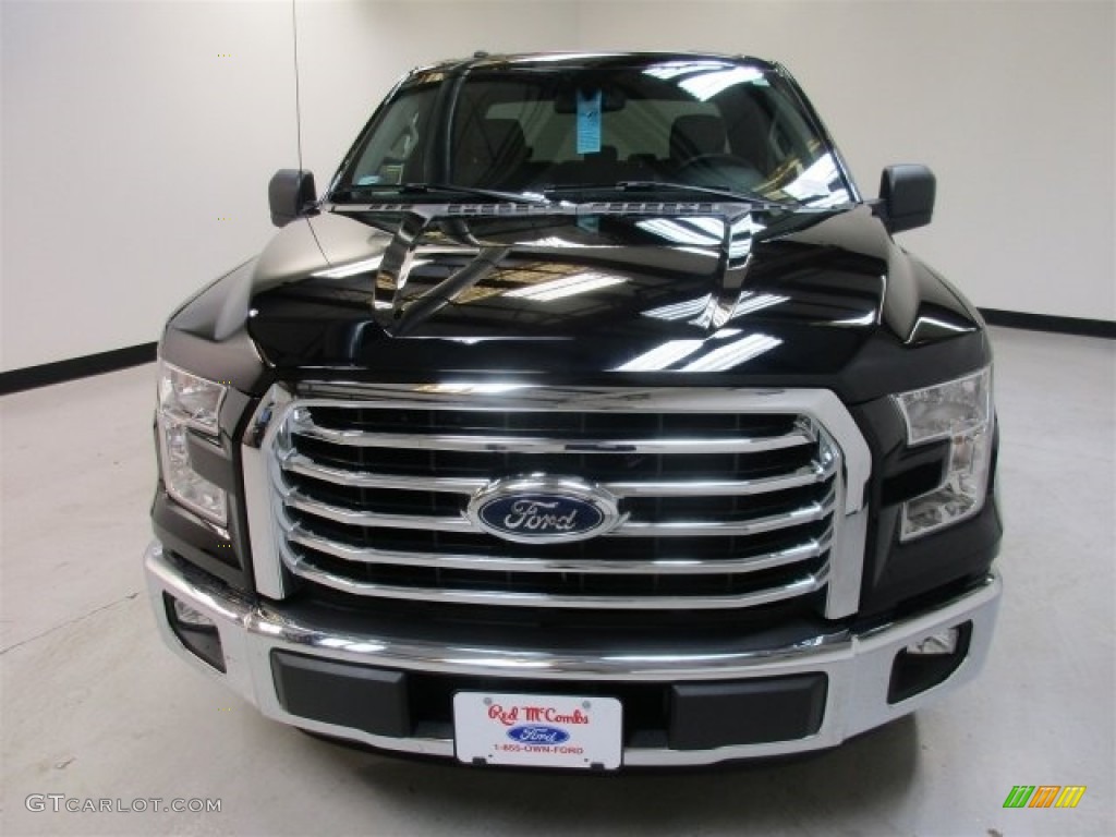 2016 F150 XLT SuperCab - Shadow Black / Medium Earth Gray photo #2