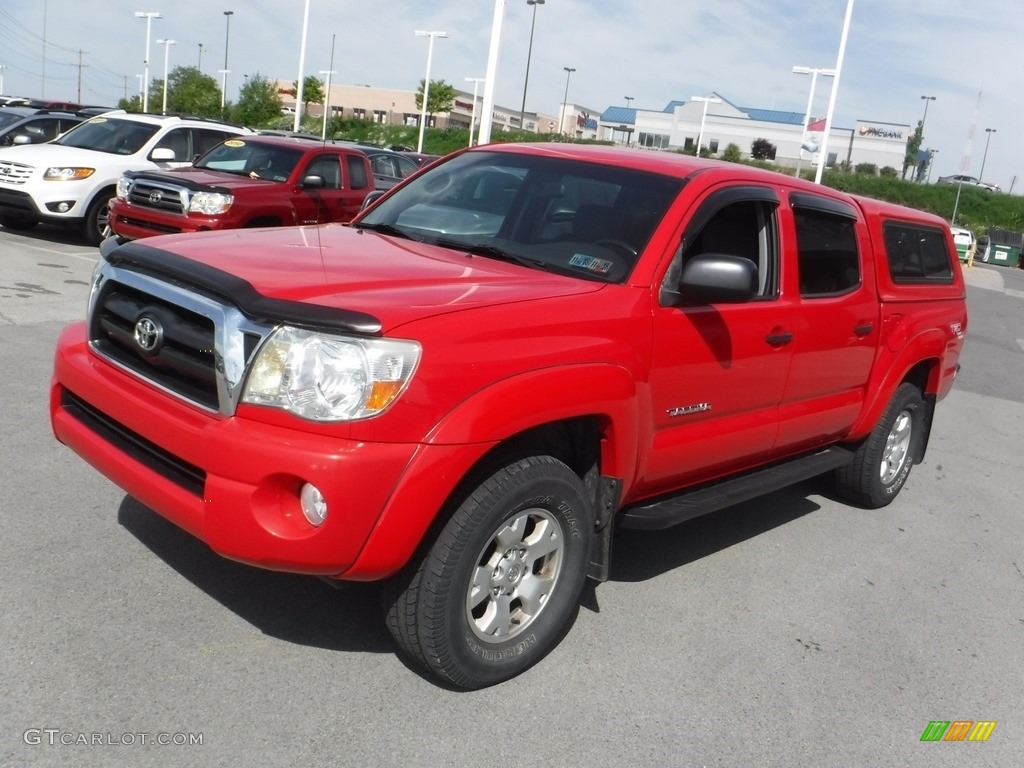 2005 Tacoma V6 TRD Double Cab 4x4 - Radiant Red / Graphite Gray photo #5