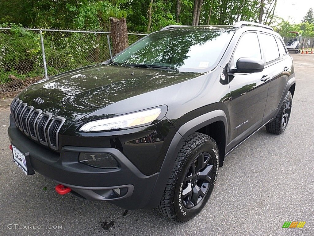 2014 Cherokee Trailhawk 4x4 - Brilliant Black Crystal Pearl / Morocco - Black photo #1