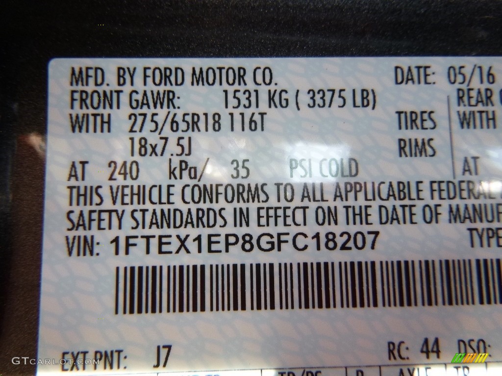 2016 F150 XLT SuperCab 4x4 - Magnetic / Black photo #14