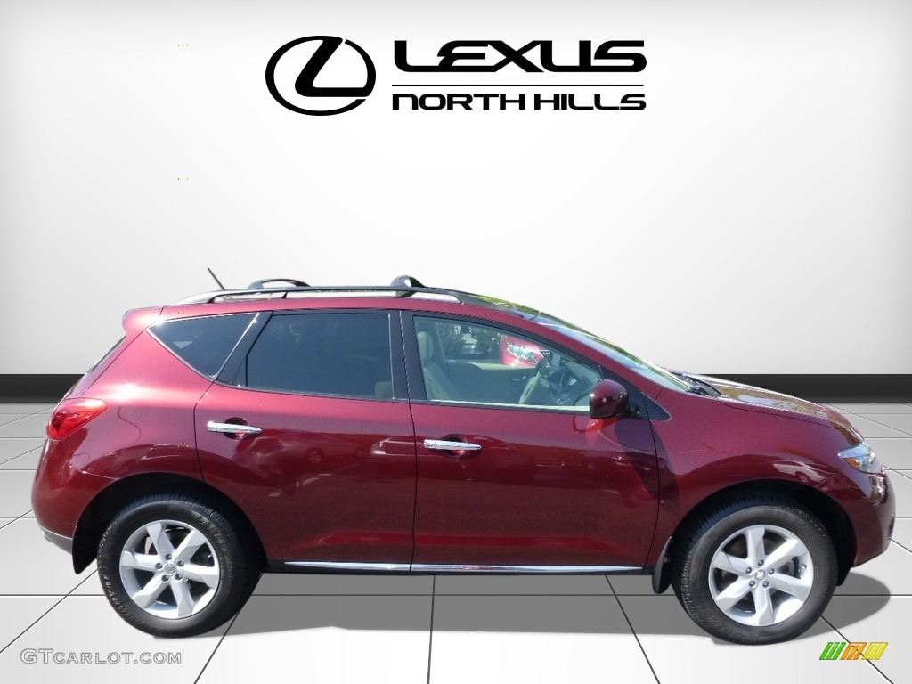 2010 Murano SL AWD - Merlot Red Metallic / Beige photo #2