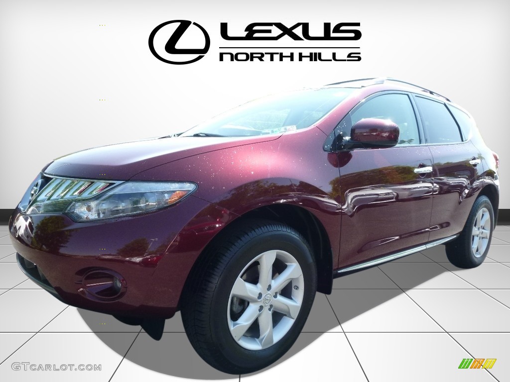 2010 Murano SL AWD - Merlot Red Metallic / Beige photo #4