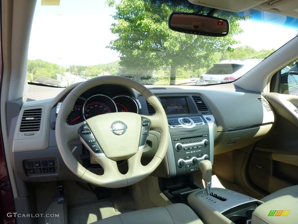 2010 Murano SL AWD - Merlot Red Metallic / Beige photo #11
