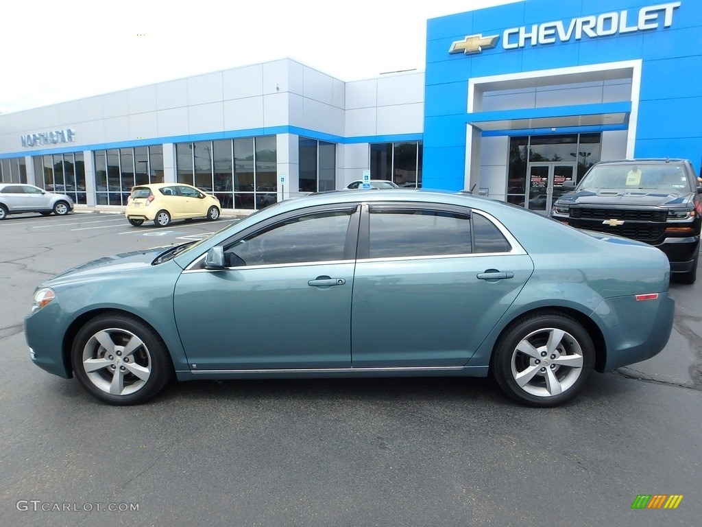 2009 Malibu LT Sedan - Silver Moss Metallic / Ebony photo #3