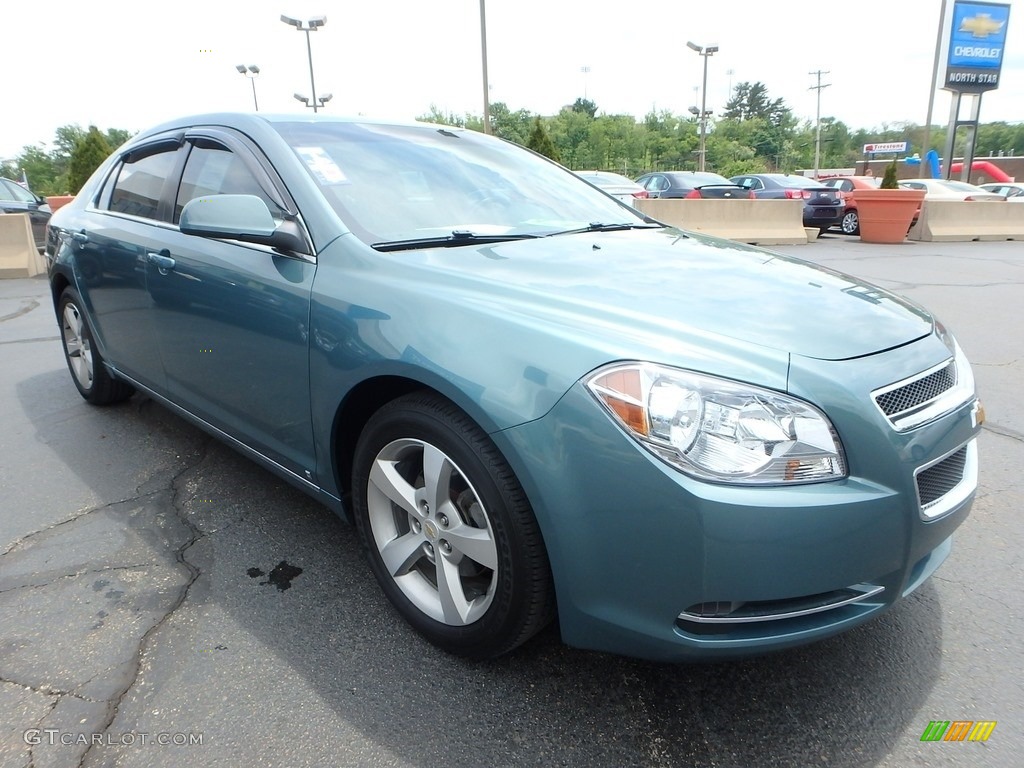 2009 Malibu LT Sedan - Silver Moss Metallic / Ebony photo #10
