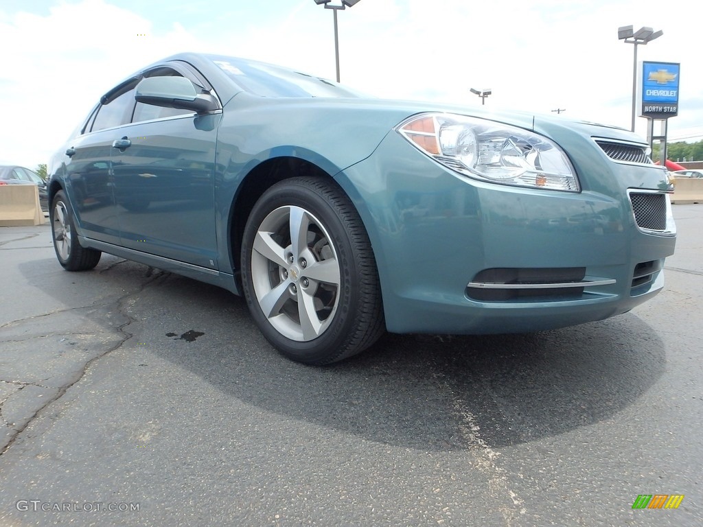 2009 Malibu LT Sedan - Silver Moss Metallic / Ebony photo #11