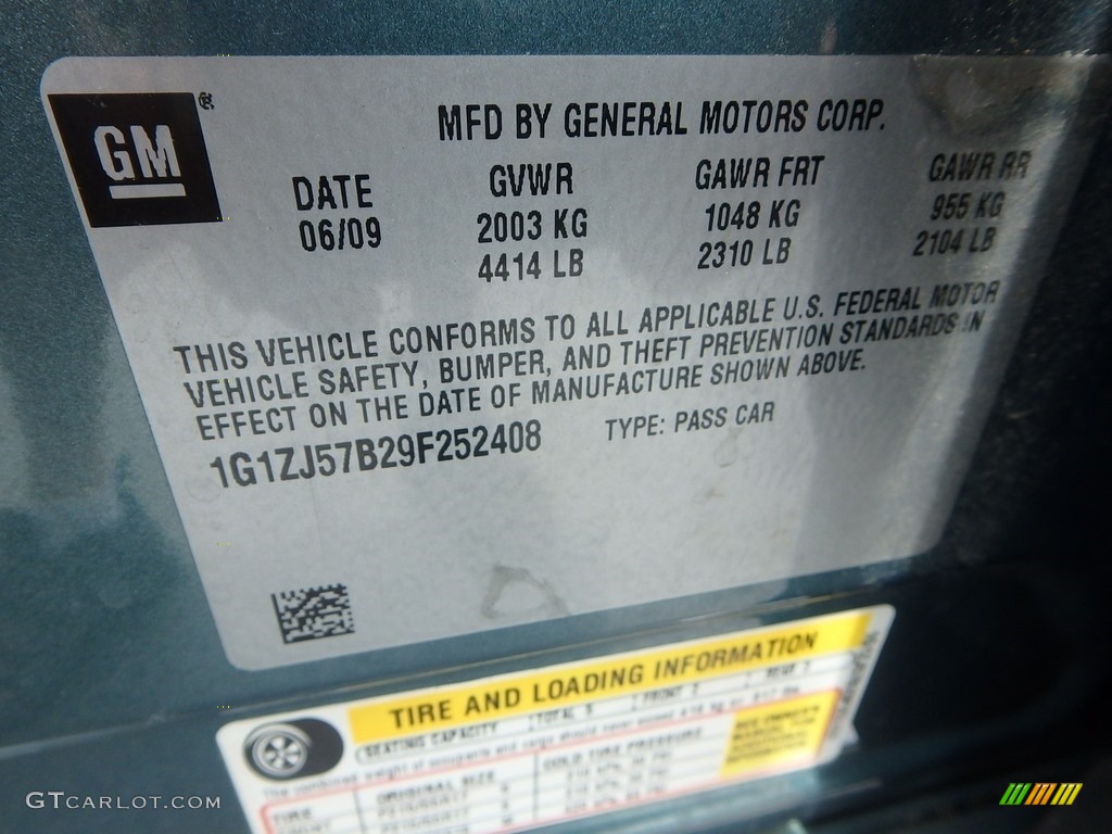 2009 Malibu LT Sedan - Silver Moss Metallic / Ebony photo #29