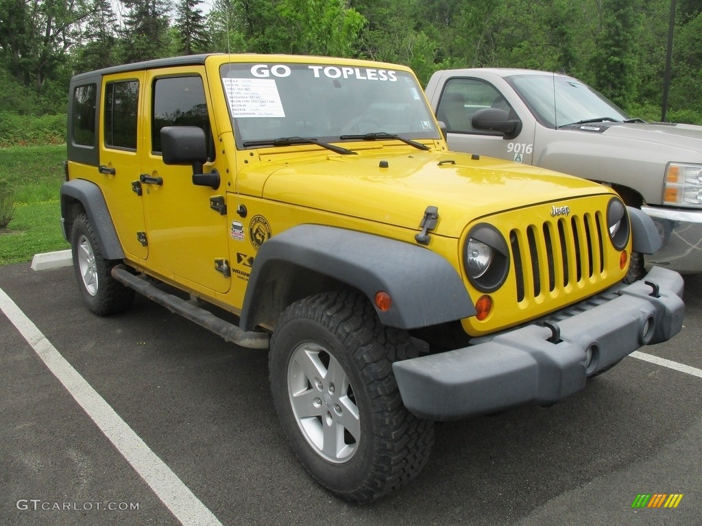 2007 Wrangler Unlimited X 4x4 - Detonator Yellow / Dark Slate Gray/Medium Slate Gray photo #3