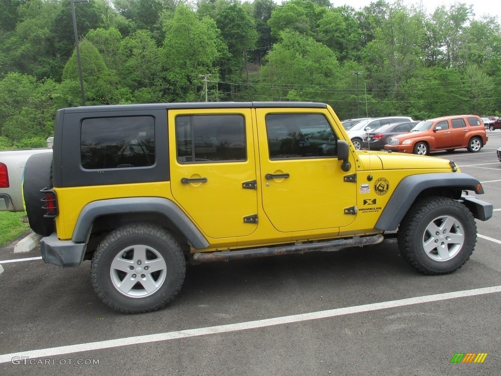 2007 Wrangler Unlimited X 4x4 - Detonator Yellow / Dark Slate Gray/Medium Slate Gray photo #4