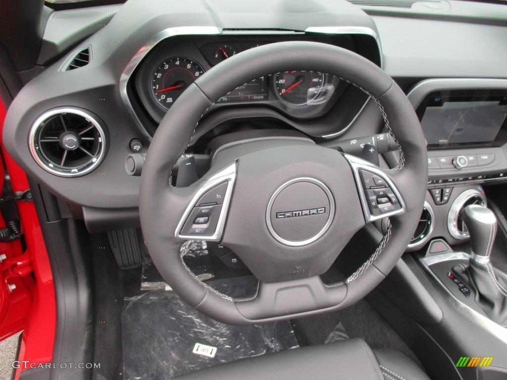 2016 Chevrolet Camaro LT Convertible Jet Black Steering Wheel Photo #113283853