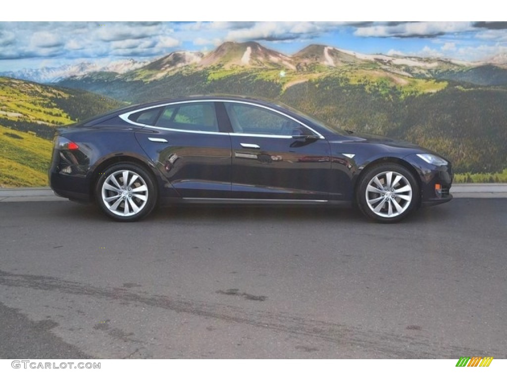 2014 Model S  - Blue Metallic / Black photo #2