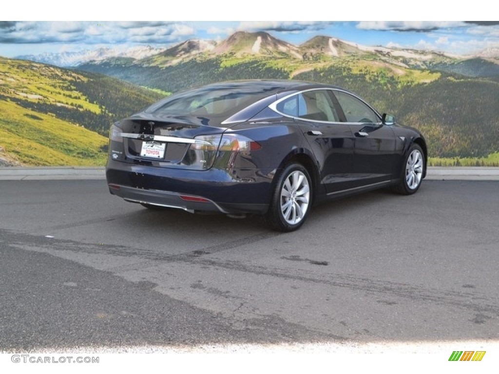 2014 Model S  - Blue Metallic / Black photo #3