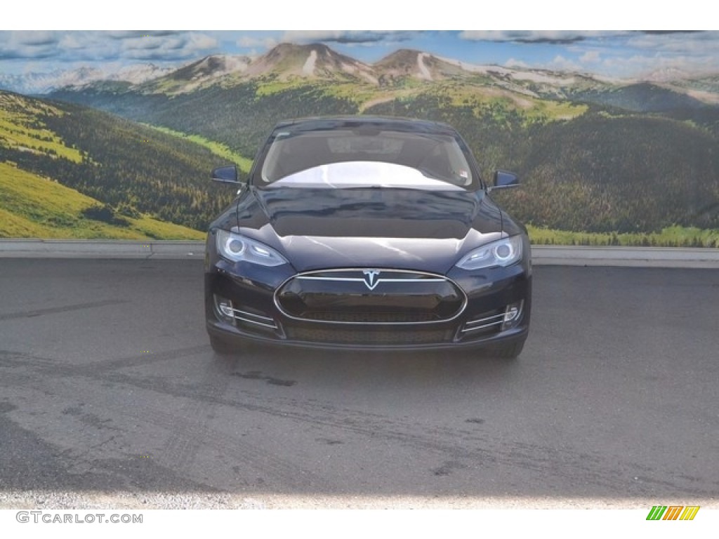 2014 Model S  - Blue Metallic / Black photo #4