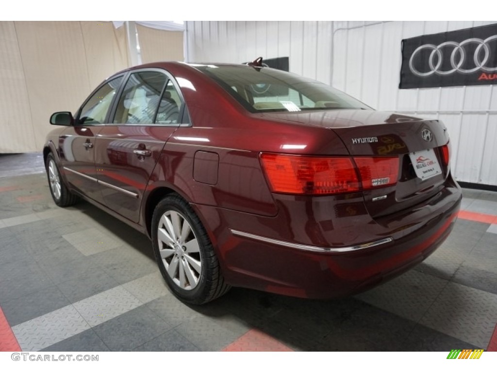2010 Sonata Limited - Dark Cherry Red / Gray photo #10