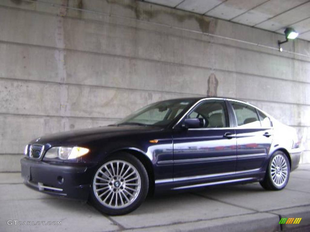 2003 3 Series 330i Sedan - Orient Blue Metallic / Sand photo #2