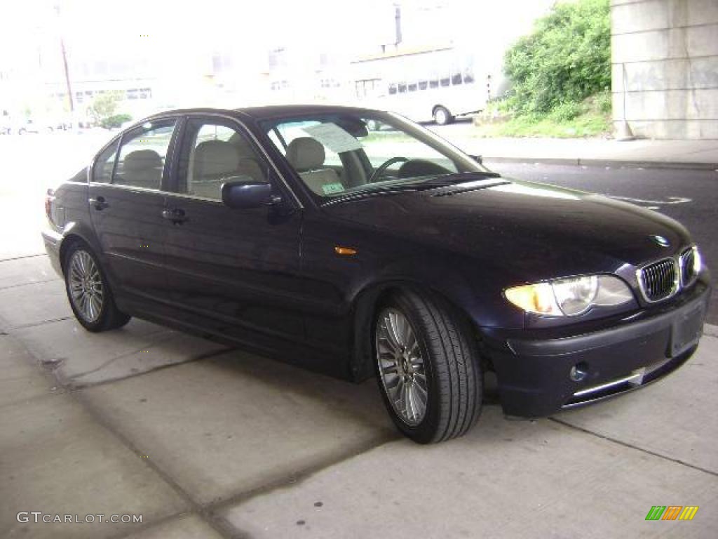 2003 3 Series 330i Sedan - Orient Blue Metallic / Sand photo #4