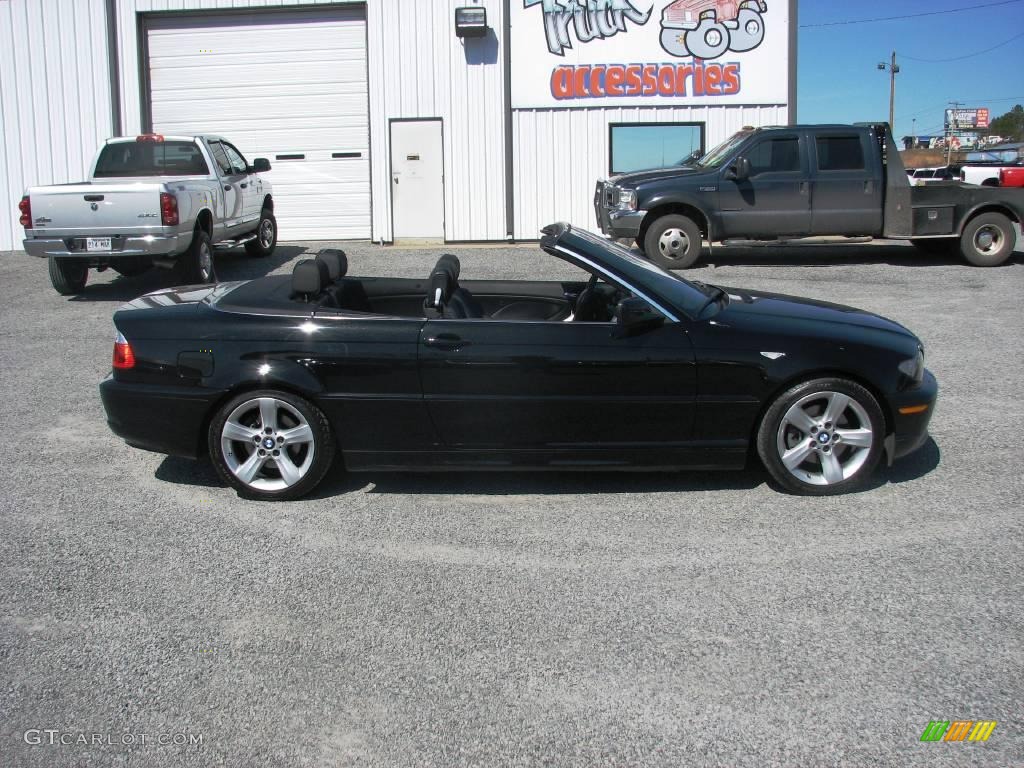 2005 3 Series 325i Convertible - Jet Black / Black photo #2