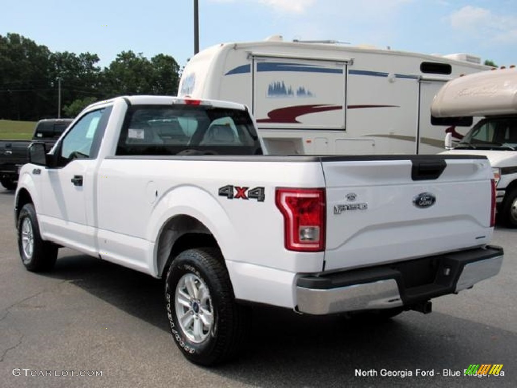 2016 F150 XL Regular Cab 4x4 - Oxford White / Medium Earth Gray photo #3