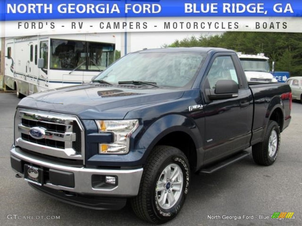 2016 F150 XLT Regular Cab 4x4 - Blue Jeans / Medium Earth Gray photo #1