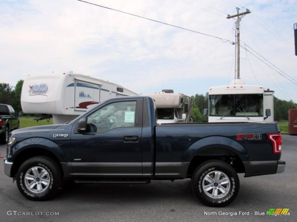 2016 F150 XLT Regular Cab 4x4 - Blue Jeans / Medium Earth Gray photo #2