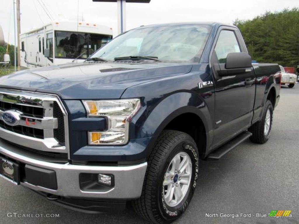 2016 F150 XLT Regular Cab 4x4 - Blue Jeans / Medium Earth Gray photo #29