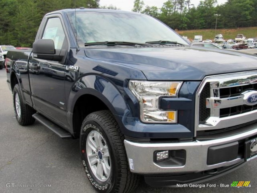 2016 F150 XLT Regular Cab 4x4 - Blue Jeans / Medium Earth Gray photo #30