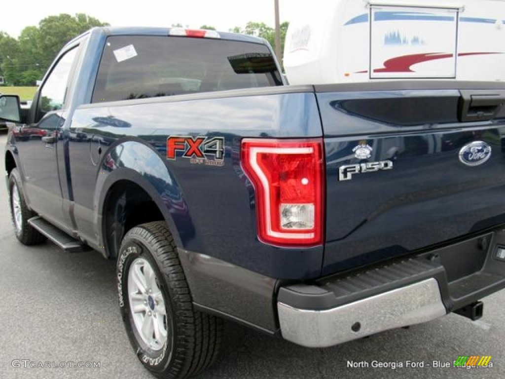 2016 F150 XLT Regular Cab 4x4 - Blue Jeans / Medium Earth Gray photo #32