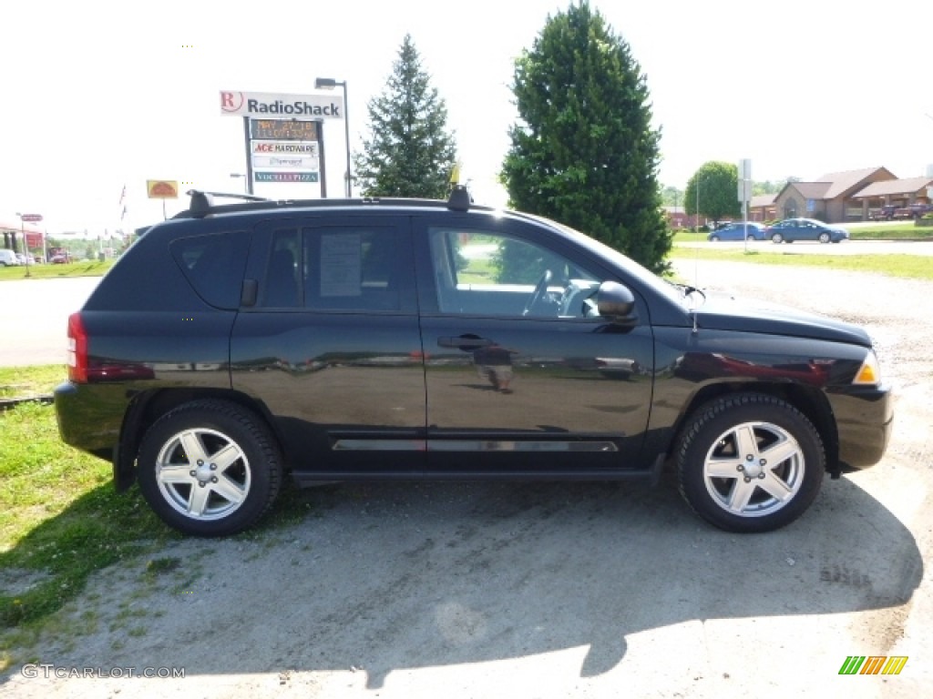 2008 Compass Sport 4x4 - Brilliant Black Crystal Pearl / Dark Slate Gray photo #8