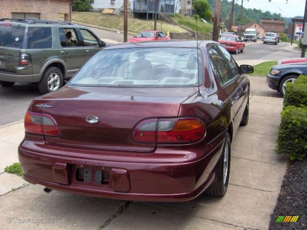 1997 Malibu Sedan - Dark Cherry Red Metallic / Medium Neutral photo #4