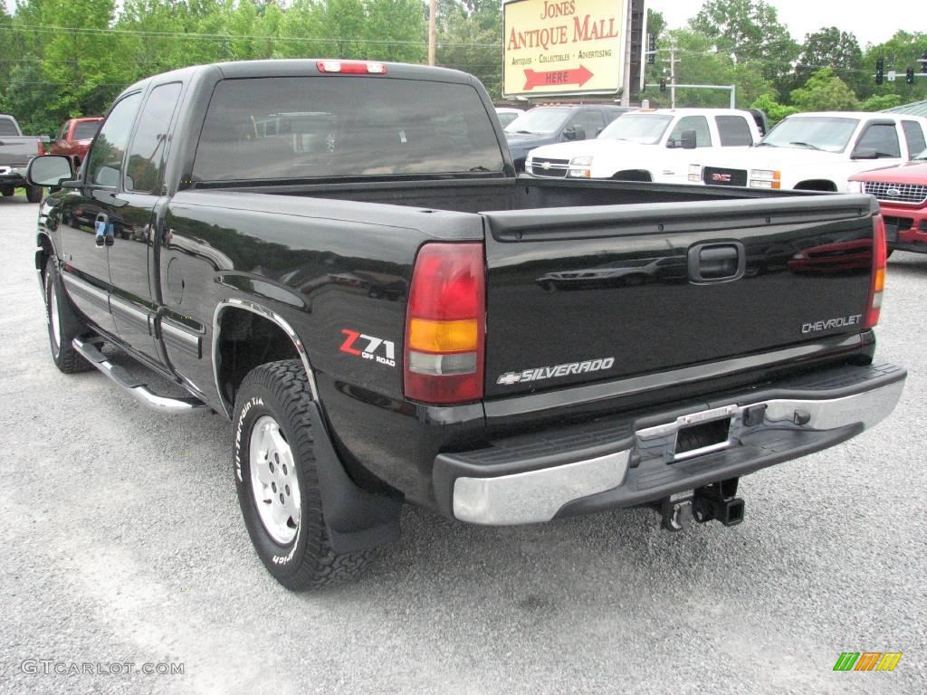 2002 Silverado 1500 LT Extended Cab 4x4 - Onyx Black / Tan photo #8