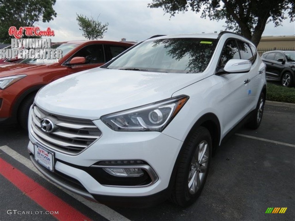 2017 Santa Fe Sport 2.0T - Pearl White / Black photo #1