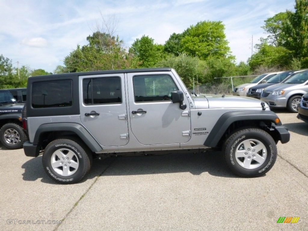 2016 Wrangler Unlimited Sport 4x4 - Billet Silver Metallic / Black photo #8