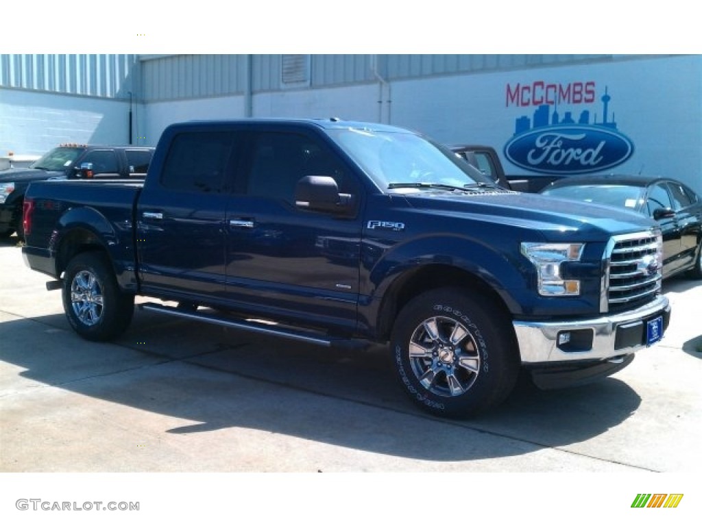 2016 F150 XLT SuperCrew 4x4 - Blue Jeans / Medium Earth Gray photo #21