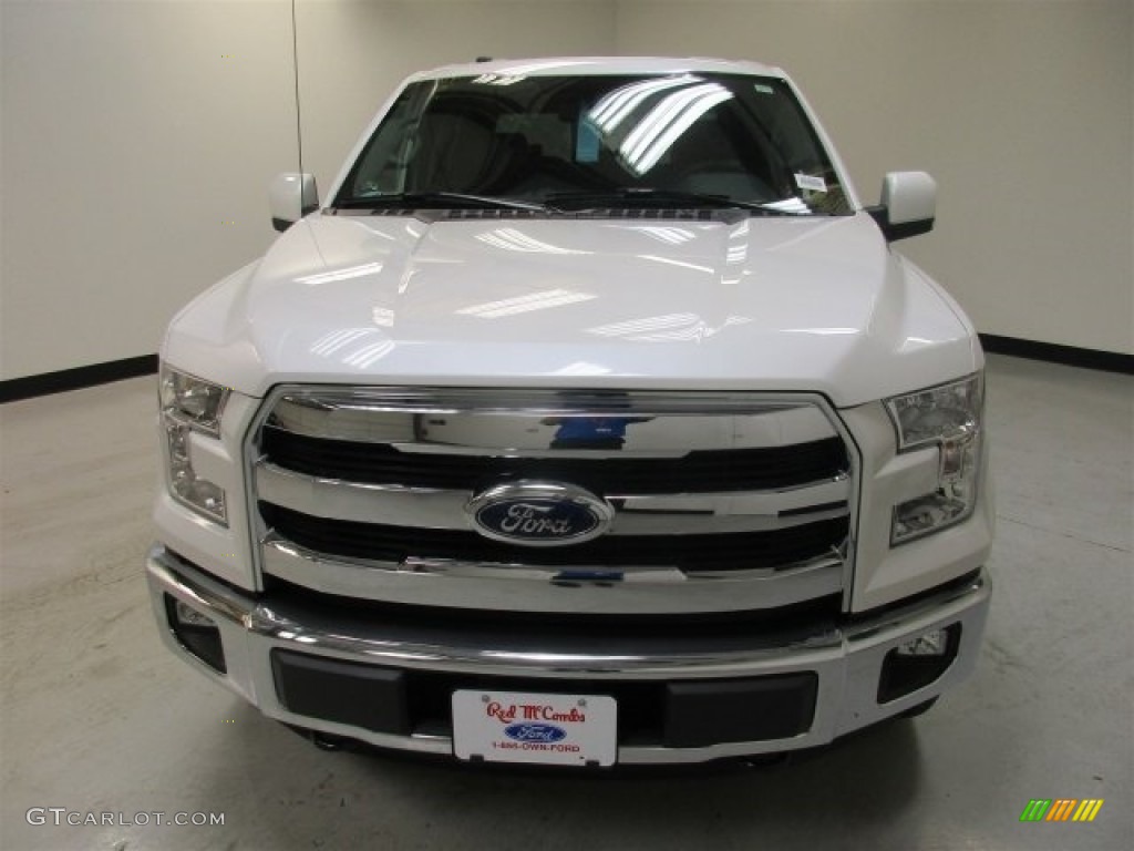 2016 F150 Lariat SuperCrew 4x4 - White Platinum / Black photo #2