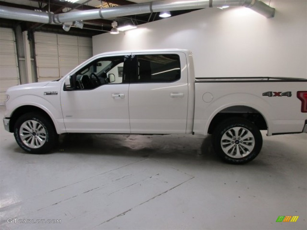 2016 F150 Lariat SuperCrew 4x4 - White Platinum / Black photo #4